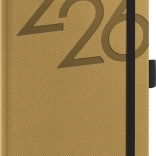 Agendă de buzunar în culoare aurie 2026