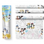 Fețe de masă de colorat 3 buc - Pinguini veseli