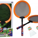 Set de 2 rachete de badminton cu 2 fluturași – portocaliu