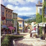 Norimpex Pictură cu diamante Străduța însorită 30x40 cm