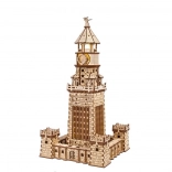 Ugears puzzle mecanic 3D din lemn Farul din Alexandria cu iluminare LED
