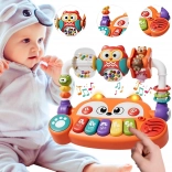 Pian educațional interactiv Woopie Baby vulpiță cu LED și zornăitori