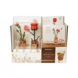 Displeu RoboTime cu Garofiță Roz și Trandafir Roșu