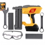 Pistol cu cuie pentru copii cu set de unelte, pe baterii