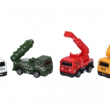 Mașinuță cu mecanism pull-back – construcții și militară, 8,5 cm