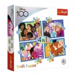 Puzzle 4 în 1 Lumea veselă DISNEY