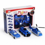 Vehicule de poliție magnetice MalBlo – set de construcție creativ pentru copii
