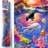 Pictură cu diamante Lumea subacvatică 80 × 40 cm