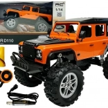 Mașină RC LAND ROVER Defender 1:14 – mașină off-road portocalie cu telecomandă 4x4