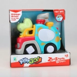 kiddy go! mașinuță cu dinozaur cu lumini și sunete