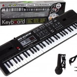 Instrument muzical cu clape electronic și microfon şi radio FM, 61 de clape