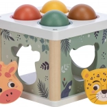 Cutie din Lemn cu Încărcare pentru Animale și Mingii