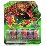 set mașinuțe dino și figurine dinozauri (6 mașinuțe + 4 figurine)