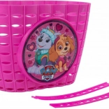 coș pentru bicicletă pentru copii cu motiv PAW PATROL – roz