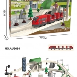 Circuit feroviar urban interactiv cu lumini și sunete, 96 piese