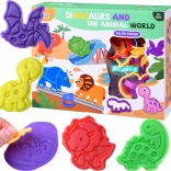 Set de plastilină cu forme de dinozauri