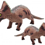 figurină mare de dinozaur triceratops cu sunet 36 cm maro