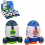 Rachetă spațială cu uși deschizibile pe mecanism inertial