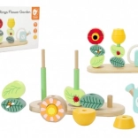 Grădină de flori puzzle din lemn pentru copii