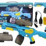 Pistolă cu apă M416 cu acumulator, albastru‑galben