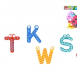 Alfabet magnetic din lemn