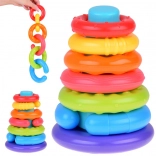 Piramidă senzorială stivuibilă pentru copii