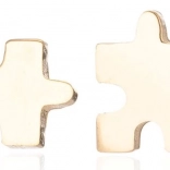 Cercei din oțel aurit Puzzle
