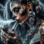 Pictură cu diamante Zombie 30 × 40 cm