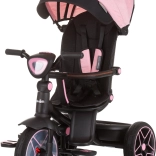 Tricicletă cu copertină și cutie muzicală Chipolino Derby 2în1 Flamingo