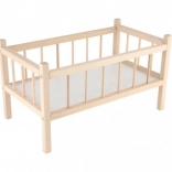 Pătuț de lemn pentru păpuși