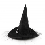 pălărie de vrăjitor pentru copii cu cataramă argintie