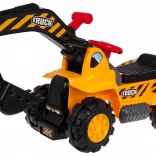 Excavator de jucărie din plastic cu pedale pentru copii