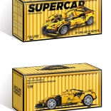 Set de construcție mașină sport galbenă, 422 piese
