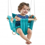 Leagăn textil pentru copii din 100% bumbac, turcoaz – 2Kids Toys