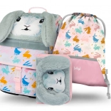 Set școlar BAAGL Zippy Bunny – ghiozdan, penar și săculeț