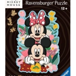Puzzle din lemn Ravensburger Mickey și Minnie cu 300 de piese