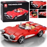 Set tehnic de construcție cabriolet retro din anii ’50 – roșu