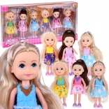 Minunate mini păpuși 12 cm set 6 bucăți