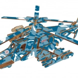 Puzzle 3D din lemn elicopter de luptă Black Shark