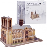 Puzzle 3D catedrala Notre‑Dame, 77 piese