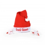 Căciulă de Crăciun cu codițe albe