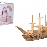 Set de construcție din lemn Classic World 250 piese