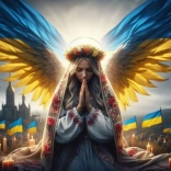 Pictură cu Diamante Înger Ucrainean 30x40cm