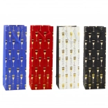 Pungă cadou pentru sticlă cu motiv pahare 36 × 12 × 10 cm