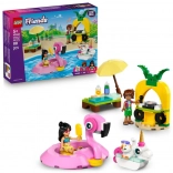 lego friends: petrecere la piscină cu unicorn și flamingo
