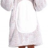 Cozy Noxxiez pătură-hanorac călduroasă pentru TV cu glugă, model iepure, pentru copii 7–12 ani