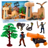 Set cowboy de vest cu figurine