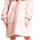 Cozy Noxxiez CH357 Bej – hanorac-pătură călduros cu glugă pentru adolescenți și adulți