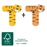 Literă din lemn T cu tigru small foot