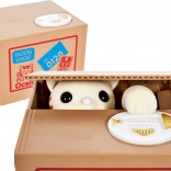 Pușculiță interactivă cu pisoiaș care fură monede